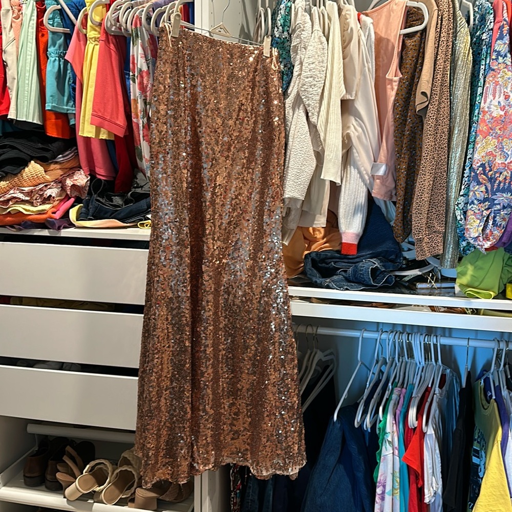 Rose Gold Sequin Skirt